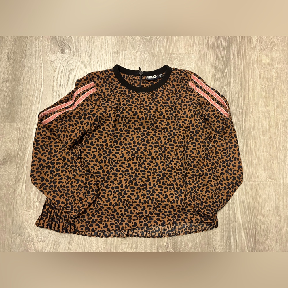 Girl's‎ Like Flo Animal Print Top- Size 6- Pre-owned